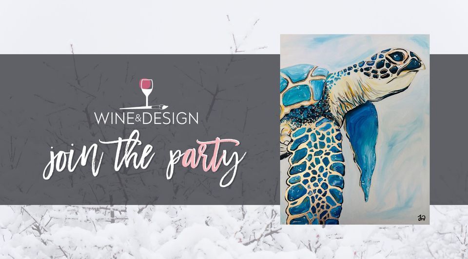 Gold Leaf Sea Turtle, Wine & Design (Morehead City, NC), January 26