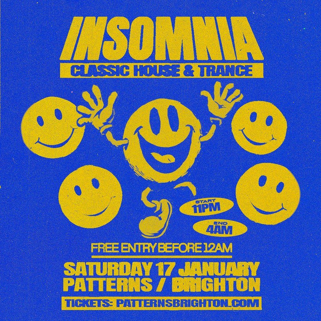 Insomnia: Classic House & Trance (Free Tickets), 17 January | Event in Brighton | AllEvents