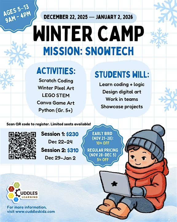 Winter Camp: Mission SnowTech, 22 January | Event in Markham | AllEvents