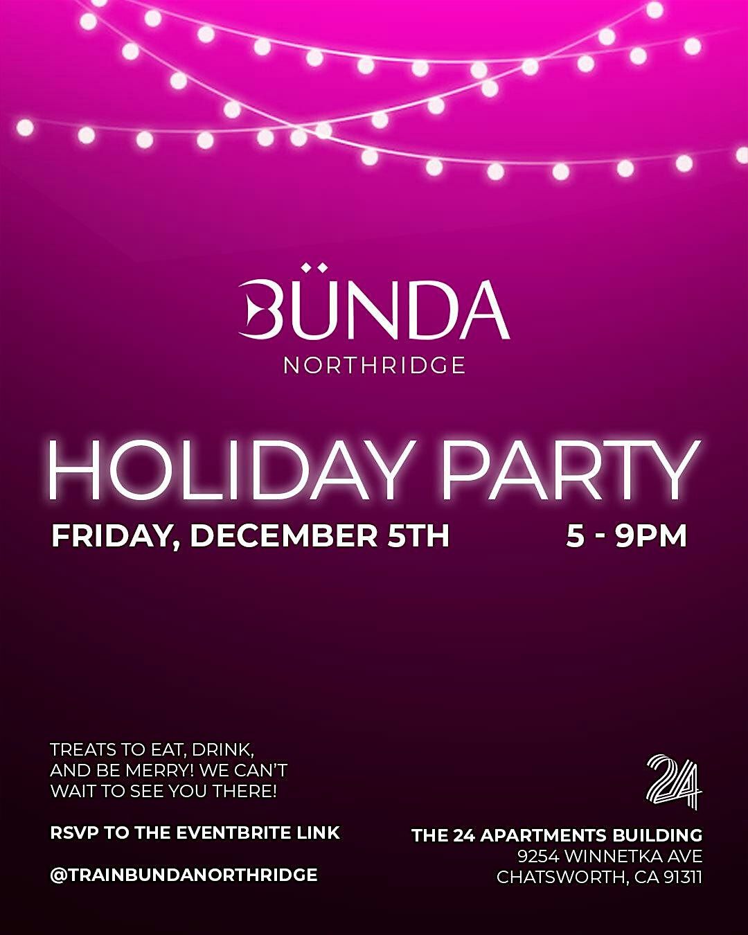 BÜNDA Northridge Holiday Party, 5 December | Event in Los Angeles | AllEvents