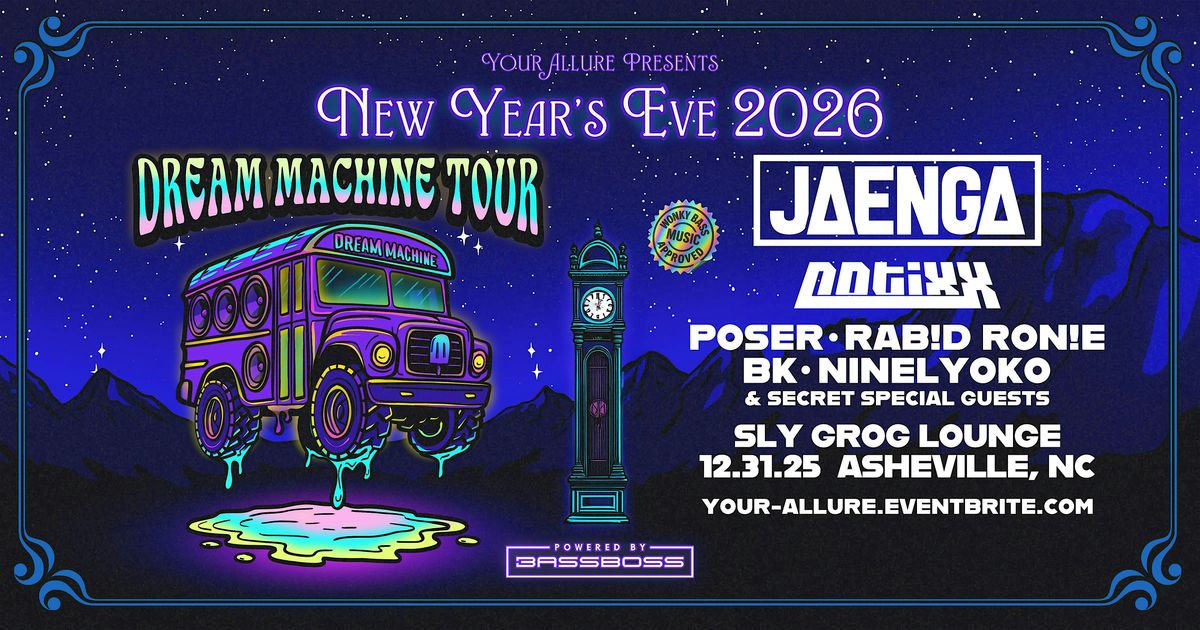 New Year's Eve 2026 with Jaenga, Notixx, Poser & More at Sly Grog Lounge, 31 December | Event in Asheville