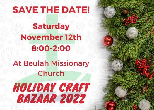 Christmas Bazaar 2022 Indianapolis Holiday Craft Bazaar, Beulah Missionary Church, Goshen, November 12 2022 |  Allevents.in