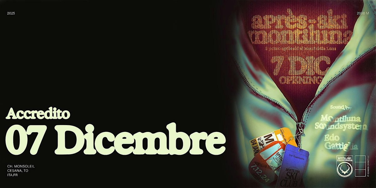 Apres Ski Monti Luna - Opening Season, 7 December | Event in Cesana Torinese | AllEvents