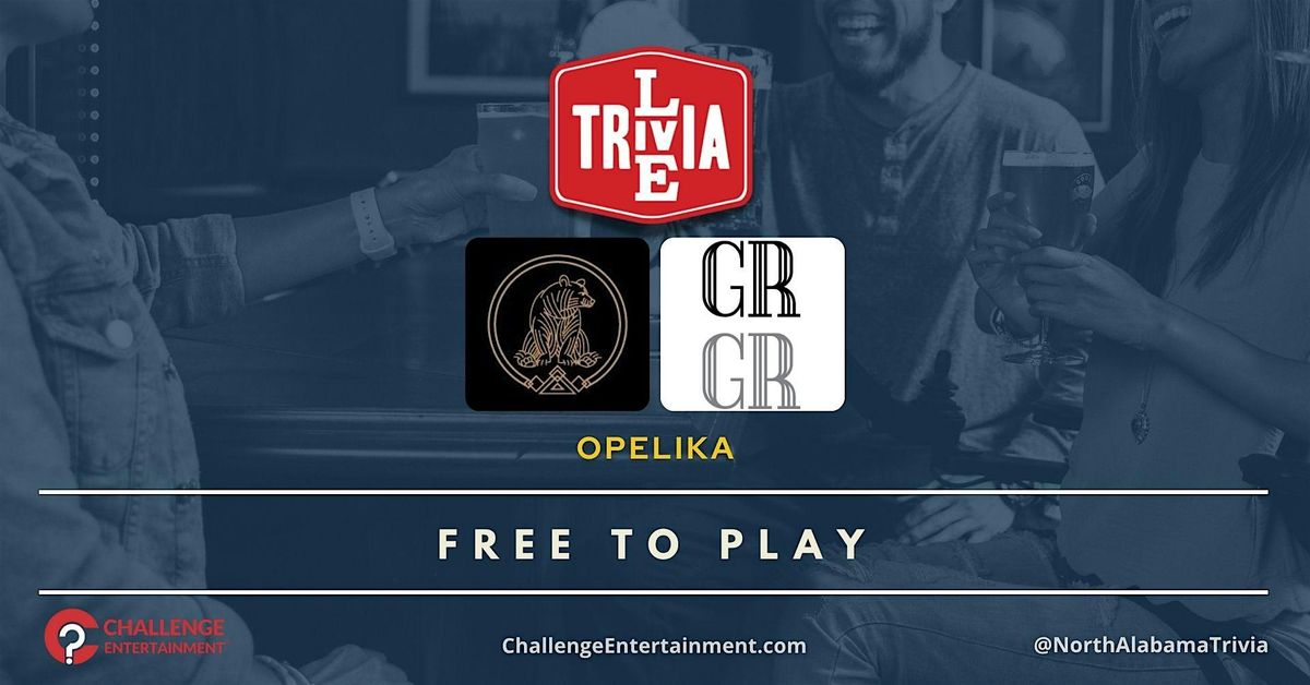 Weekly Live Trivia Nights at the Green Room inside Sneak & Dawdle - Opelika, 23 November | Event in Opelika