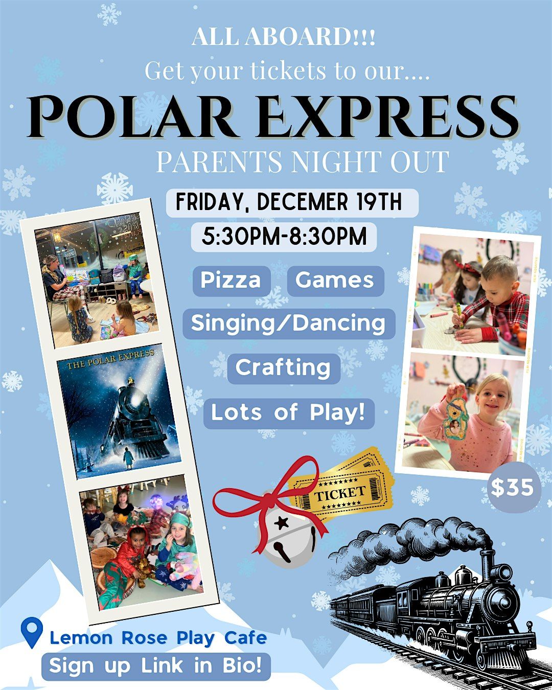 Polar Express Parent's Night Out  Friday (12/19), 19 December | Event in Ocean Isle Beach | AllEvents