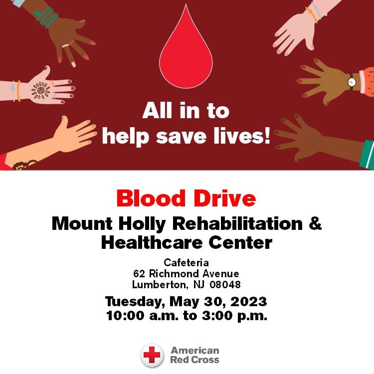 American Red Cross Blood Drive at Mount Holly Rehab , Mount Holly