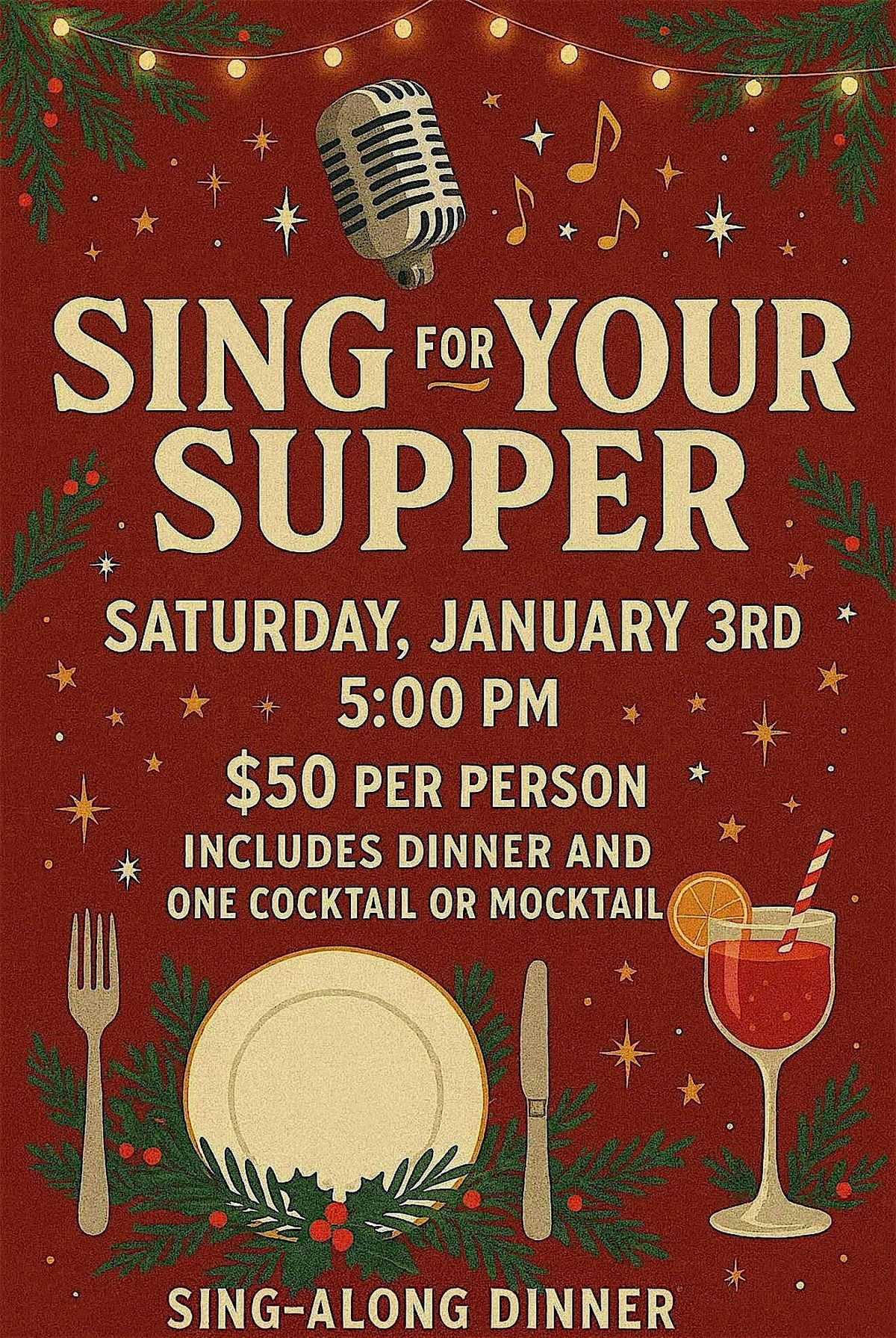 Sing For Your Supper, 3 January | Event in Wheeling | AllEvents