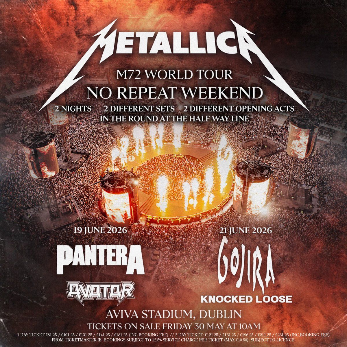 Metallica - 2-Day Pass - Avatar, Gojira & Knocked Loose Tickets, 22 May | Event in Frankfurt am Main | AllEvents