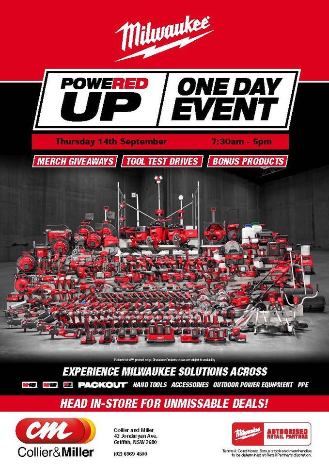 Milwaukee PoweRED Up, Collier&Miller, Griffith, 14 September 2023