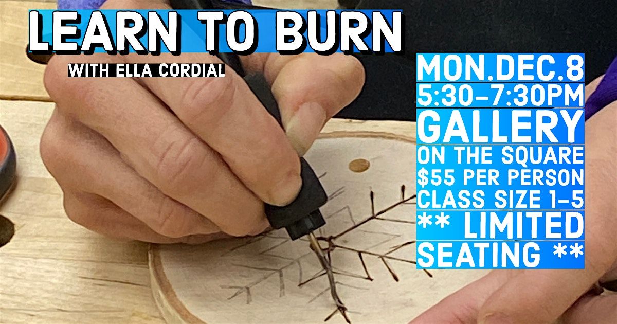 Learn to Burn Holiday Ornaments with Ella Cordial, 8 December | Event in Danville | AllEvents