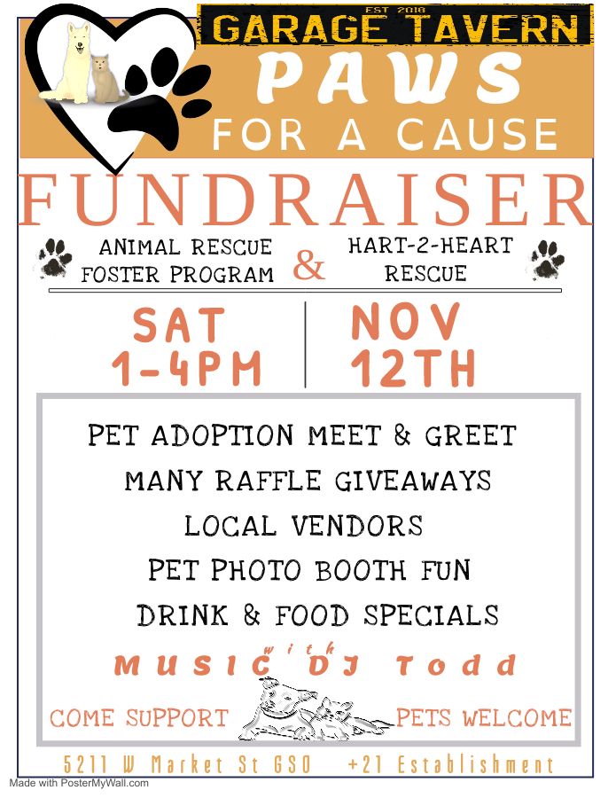 Paws for a Cause Fundrasier at GT, 5211 W Market St, Greensboro, NC