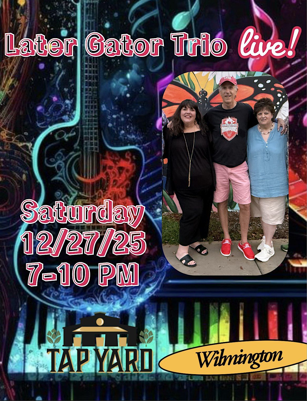 Later Gator Trio LIVE @ Tap Yard, 27 December | Event in Wilmington | AllEvents