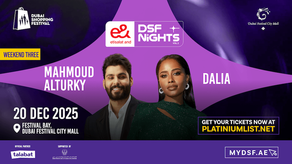 e& DSF NIGHTS - Dalia & Mahmoud Alturky, 20 December | Event in Dubai | AllEvents