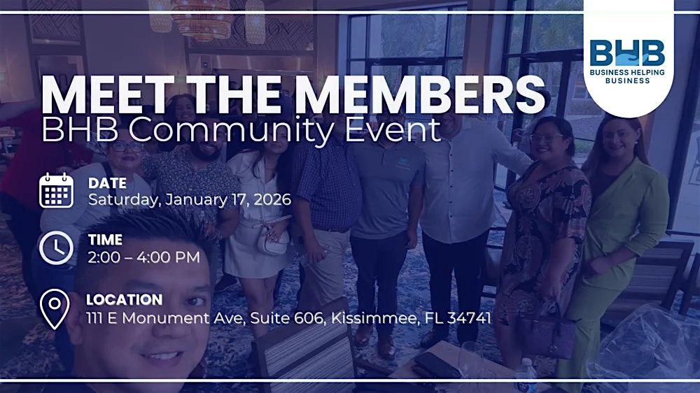 Meet the Members, 17 January | Event in Kissimmee | AllEvents