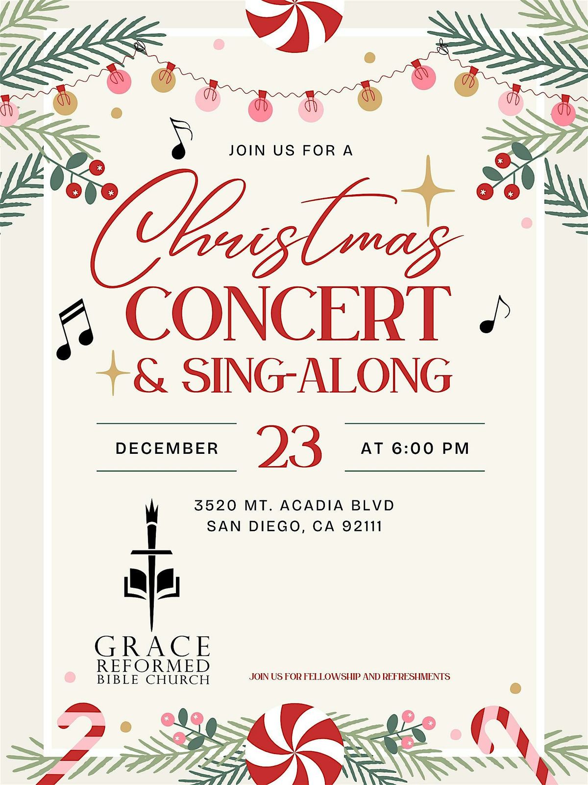 FREE Christmas Concert and Sing-along, 23 December | Event in San Diego | AllEvents