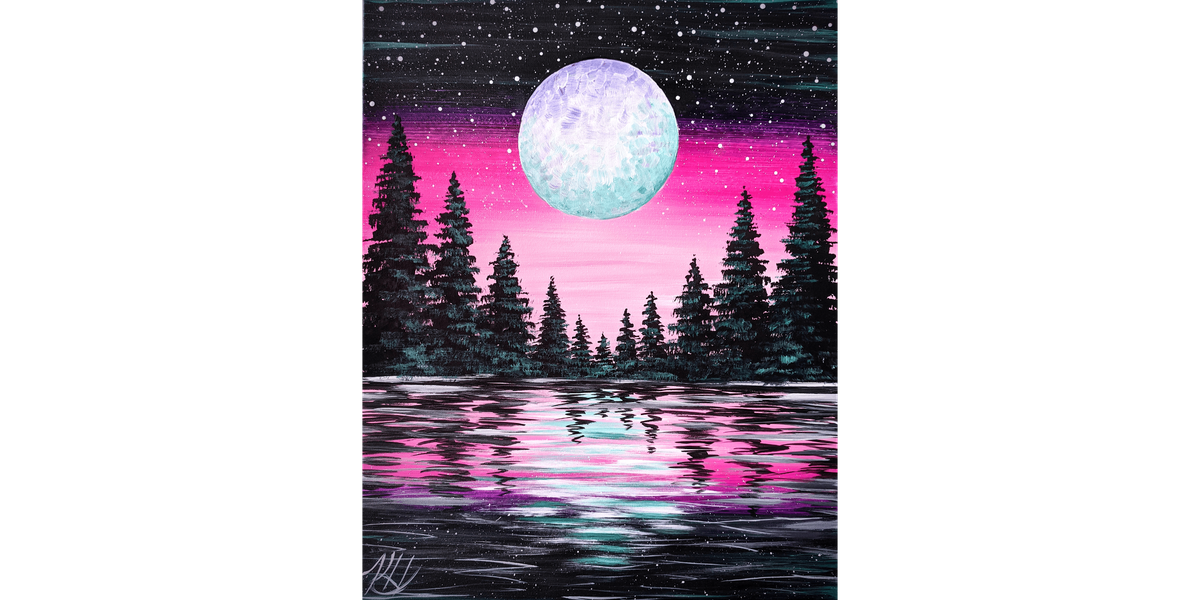 Vibrant Moon Forest - Paint and Sip in Sacramento | Classpop!™, 7 January | Event in Elk Grove | AllEvents