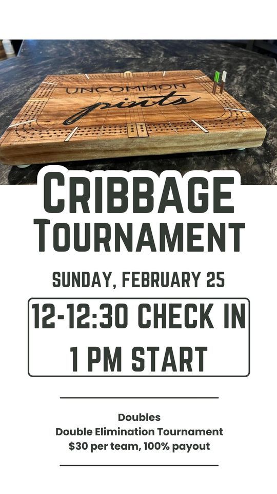 Doubles Cribbage Tournament, 27 Brown Blvd, Rothschild, WI, 25 February