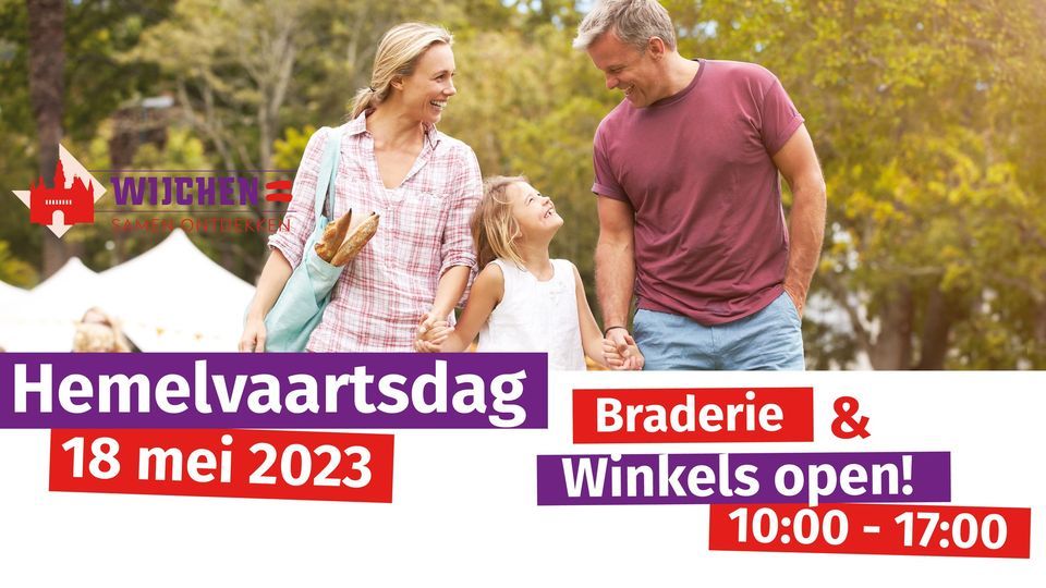 Hemelvaartsdag (braderie & winkels open), Centrum Wijchen, Overbetuwe, 18 May