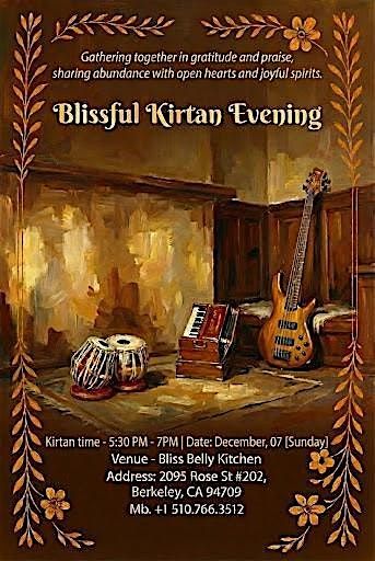 Holiday Satsang and potluck @ Berkeley, 7 December | Event in Berkeley | AllEvents