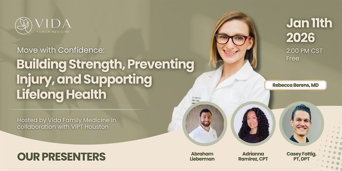 Move w/ Confidence: Building Strength, Preventing Injury & Supporting Healt, 11 January | Event in Sugar Land