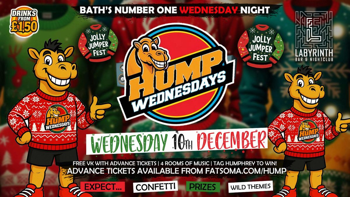 🐫 Hump Wednesdays | 🎄Christmas Jumper Party 🎄Bath's Number One Wednesday Night!, 10 December | AllEvents
