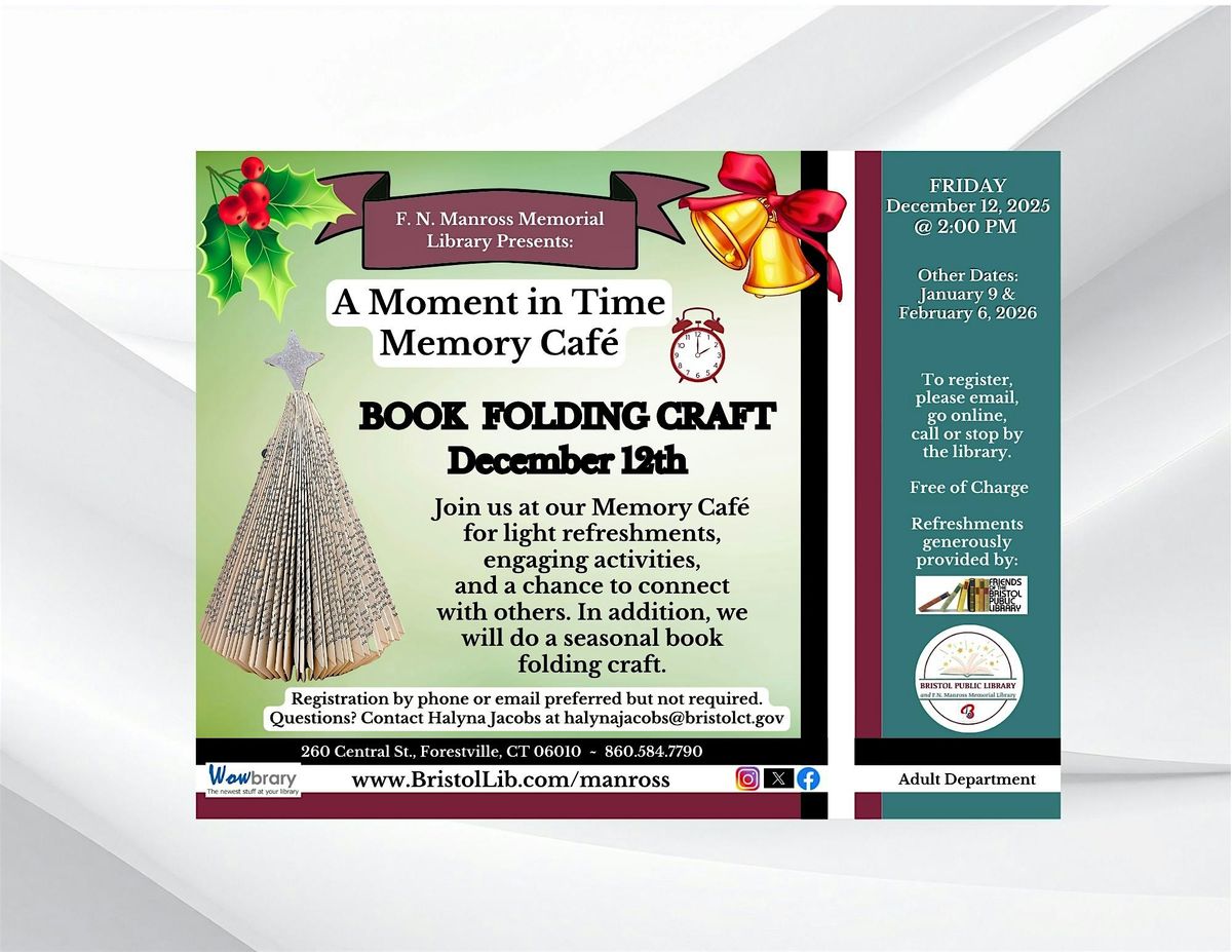 A Moment in Time Memory Cafe, 12 December | Event in Bristol | AllEvents
