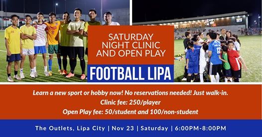 Saturday Night Clinic And Open Play At The Outlets At Lipa Lipa City
