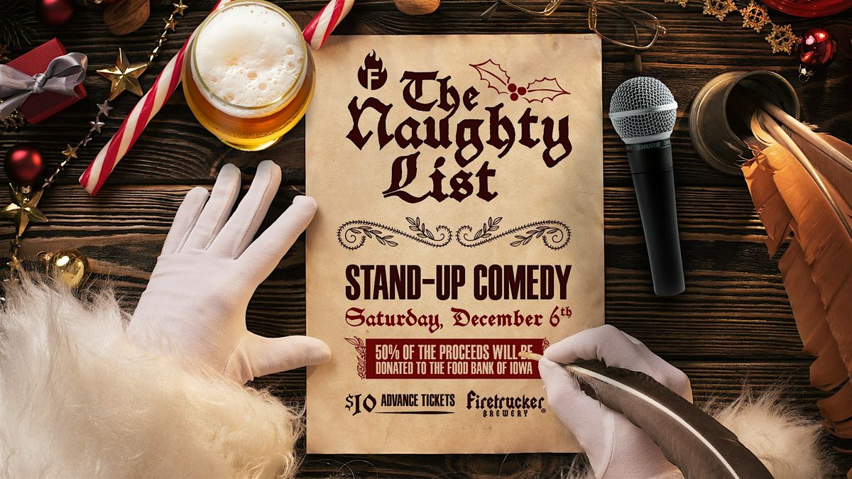 The Naughty List | Stand-Up Comedy Showcase, 6 December | Event in Ankeny | AllEvents