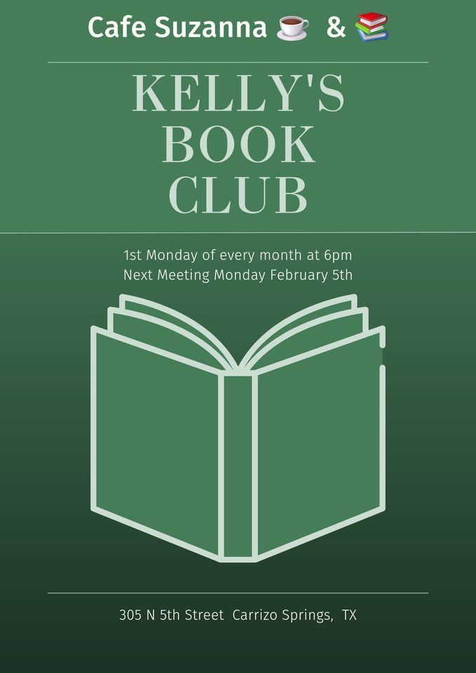 Kellys Book Club , Cafe Suzanna: Coffee and Gently Used Books, Carrizo ...