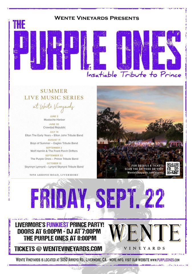 The Purple Ones at Wente Vineyards Live Music Series, Wente Vineyards