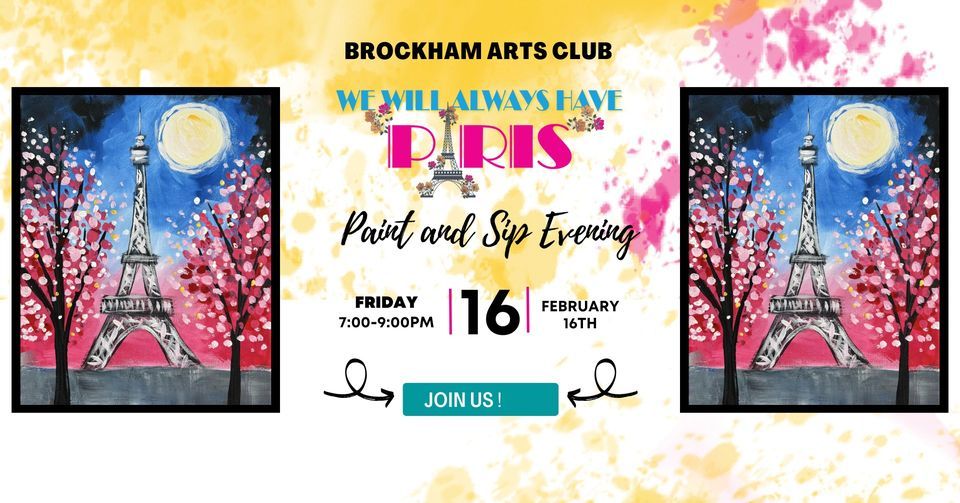 Well Always Have Paris paint and sip evening, Brockham Christ Church