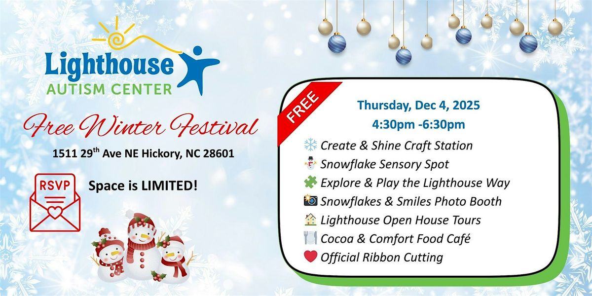 Lighthouse Autism Center Winter Festival - Hickory, 4 December | Event in Hickory | AllEvents