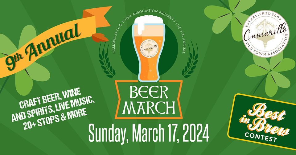 9th Annual Camarillo Old Town Beer March, Camarillo Old Town, March 17