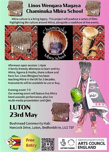 Mbira Music of Zimbabwe, workshops and performance, Luton, Bushmead ...