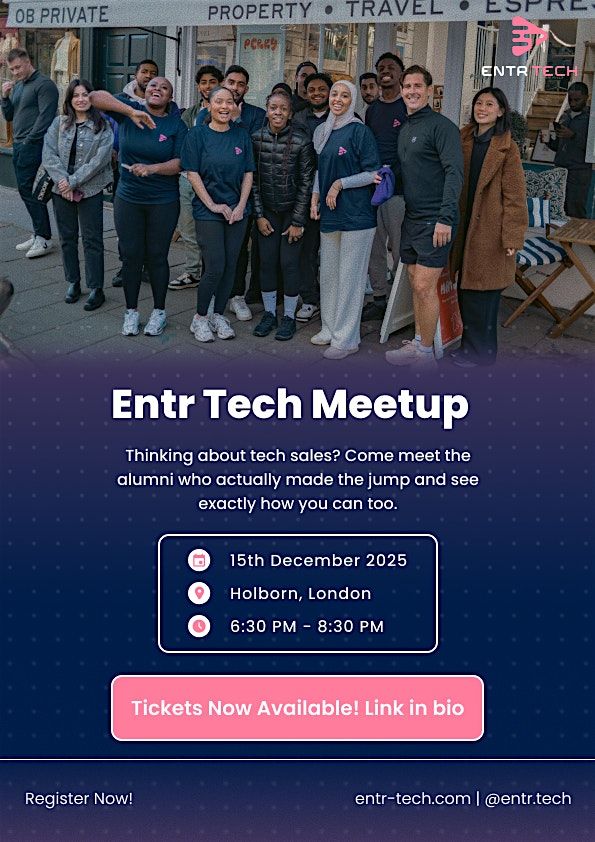 Entr Tech Meetup, 15 December | Event in London | AllEvents