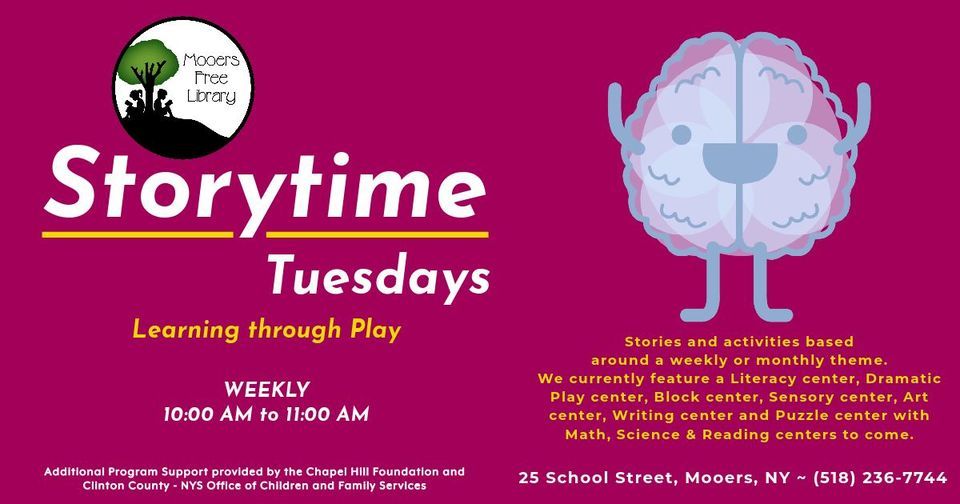 Storytime Tuesdays, Mooers Free Library, December 5 2023 AllEvents.in