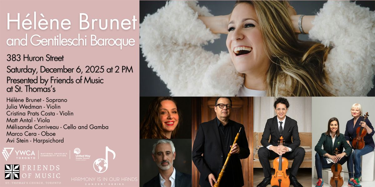 Soprano Hélène Brunet and Gentileschi Baroque, 6 December | Event in Toronto | AllEvents