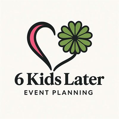6 Kids Later Event Planning logo