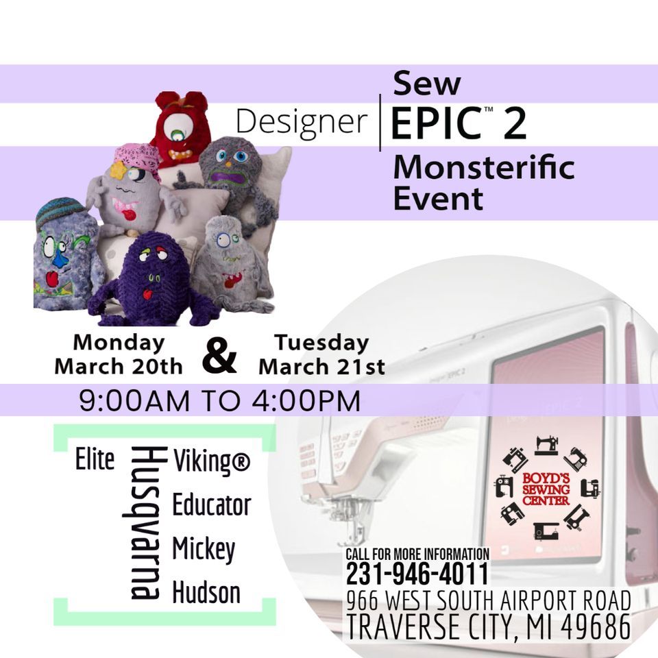 Sew Epic (2) Monsterific Event with Husqvarna Viking Educator Mickey