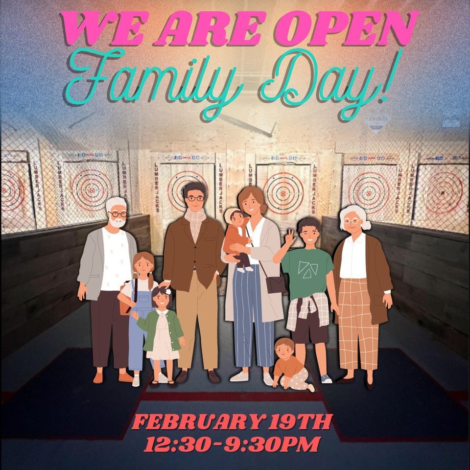 Family Day, Lumberjacks Axe Throwing, Cambridge, February 19 2024