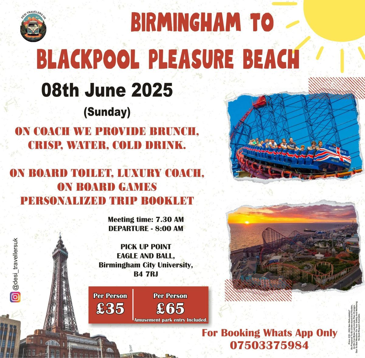 BLACKPOOL BEACH + AMUSEMENT PARK, 8 June | Event in Birmingham | AllEvents