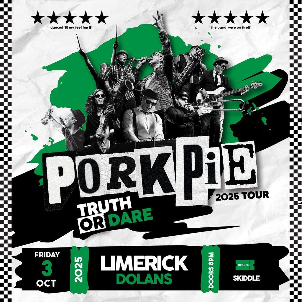 PorkPie Live plus DJ's at Dolan's, Limerick, 3 October | Event in Limerick | AllEvents