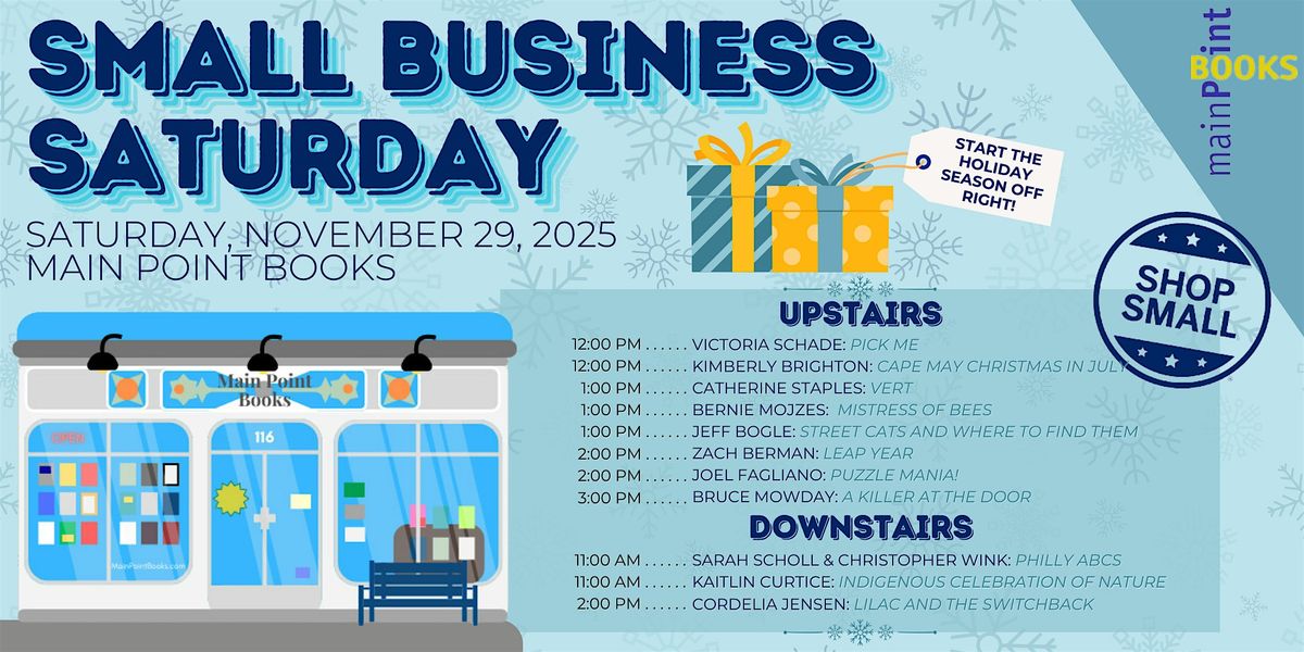 Small Business Saturday at Main Point Books, 29 November | Event in Wayne | AllEvents