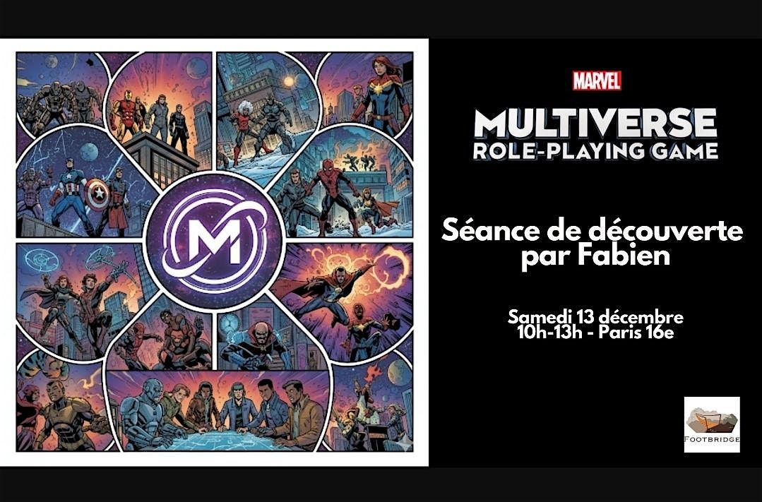 Marvel Multiverse RPG - séance de découverte - organisé par Footbridge, 13 December | Event in Paris | AllEvents
