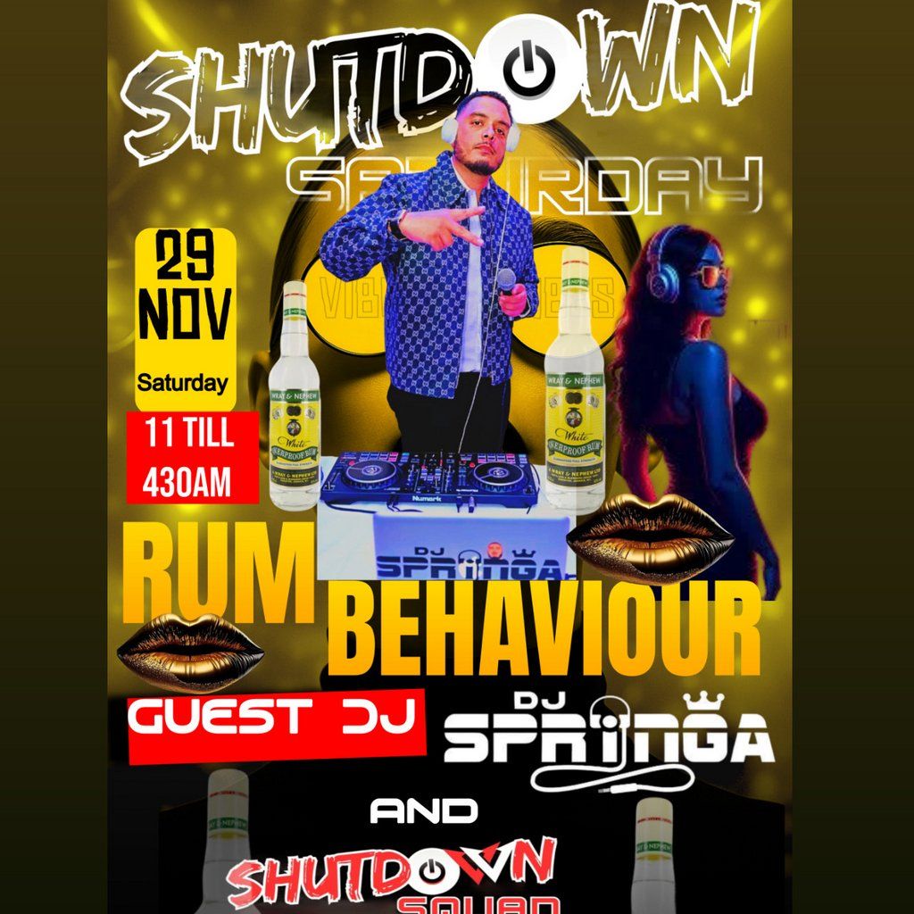 Shutdown Saturday - Rum Behaviour, 29 November | Event in Walsall | AllEvents