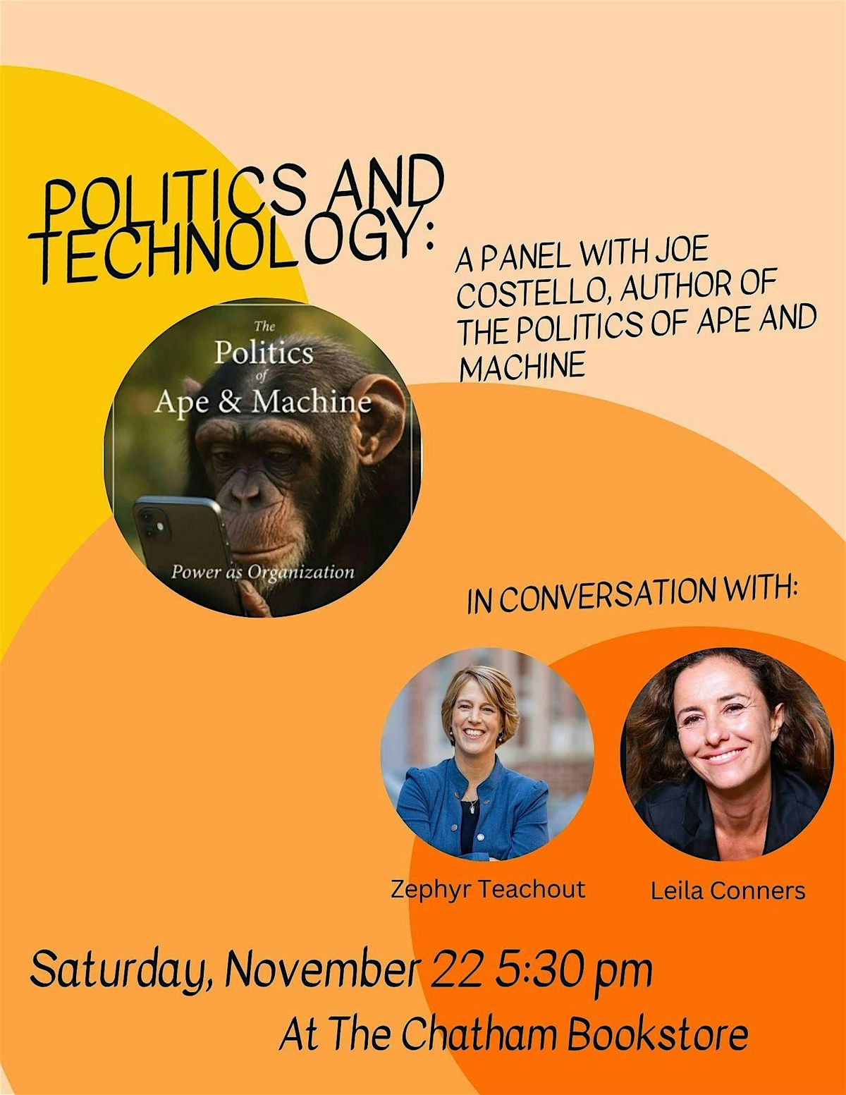 Politics Panel with Joseph Costello, Zephyr Teachout, and Leila Conners. | Event in Chatham | AllEvents
