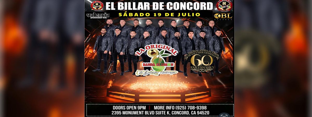 LA ORIGINAL BANDA EL LIMON in Concord, 19 July | Event in Concord | AllEvents