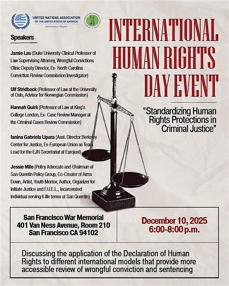 Standardizing Human Rights Protections in Criminal Justice | Event in San Francisco | AllEvents