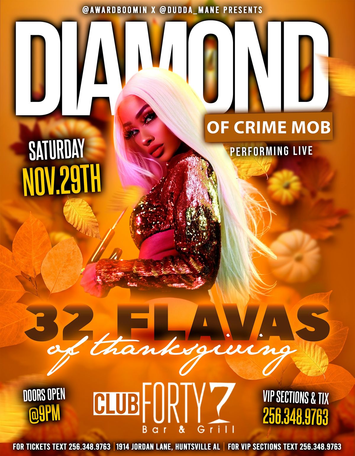 DIAMOND of CRIME MOB LIVE NOV 29TH @ CLUB47 | THANKSGIVING WEEKEND | Event in Huntsville | AllEvents