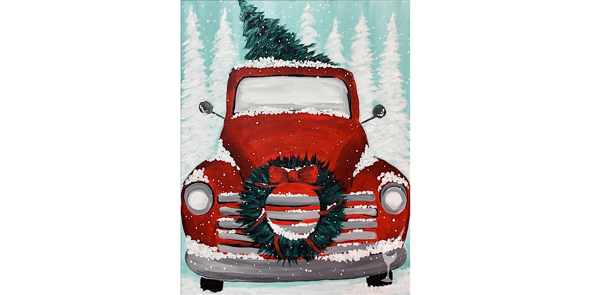 The Perfect Christmas Tree Gets a Lift - Paint and Sip in Houston | Classpop!™, 21 December | Event in Houston